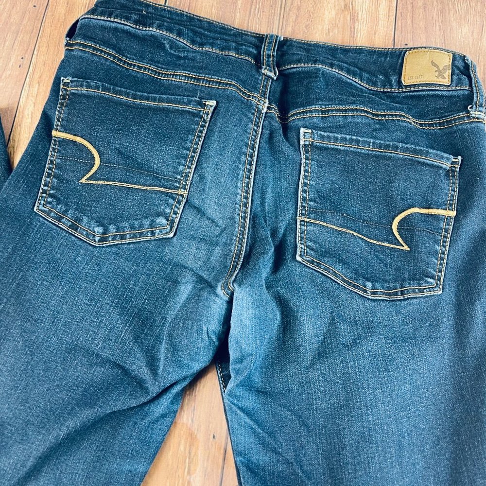 AE Super Stretch Jegging sz8S dark wash - Picture 8 of 9